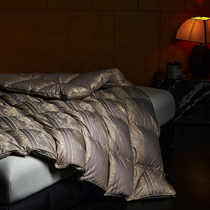 91家纺网 家纺一手货源 找家纺 （总）暖羽屋羽绒馆 2025新款鹅绒丝被芯 时空春秋被冬被 羽毛被子 羽绒被2米双人加厚秋冬被