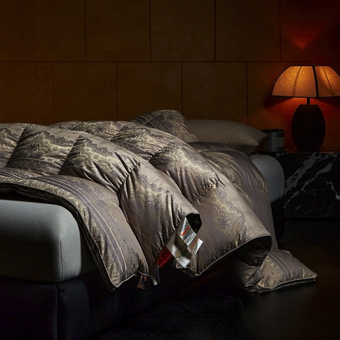 91家纺网 家纺一手货源 找家纺 （总）暖羽屋羽绒馆 2025新款鹅绒丝被芯 时空春秋被冬被 羽毛被子 羽绒被2米双人加厚秋冬被