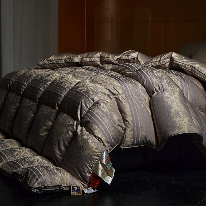 91家纺网 家纺一手货源 找家纺 （总）暖羽屋羽绒馆 2025新款鹅绒丝被芯 时空春秋被冬被 羽毛被子 羽绒被2米双人加厚秋冬被