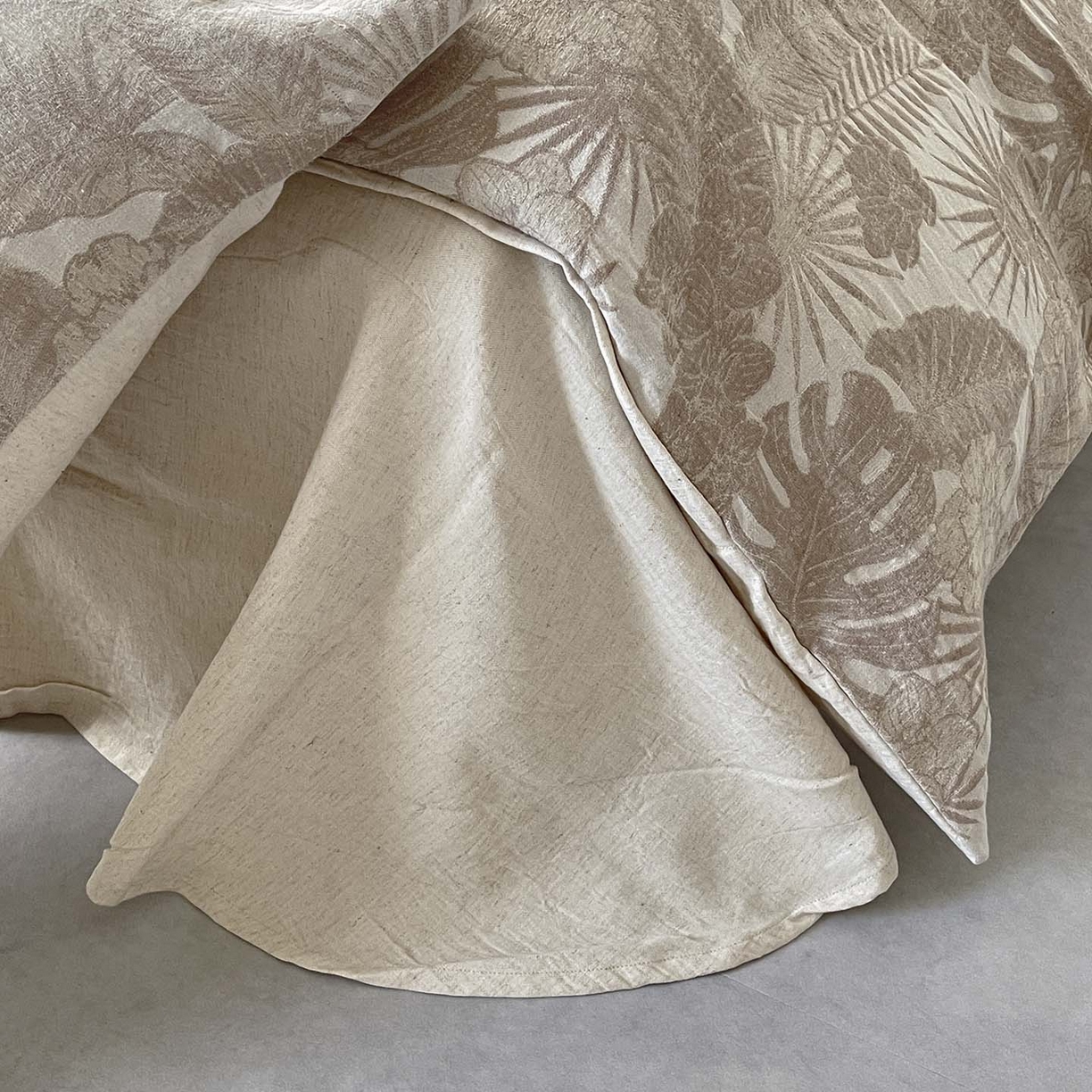 91家纺网 家纺一手货源 找家纺 （总） 2025新款秋冬新款色织提花棉麻四件套纯棉全棉复古风素色亚麻高级感工艺款床上用品