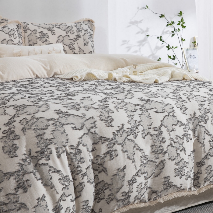 91家纺网 家纺一手货源 找家纺 （总）鲁爱家纺供货 2025新款AB版棉麻剪绣四件套