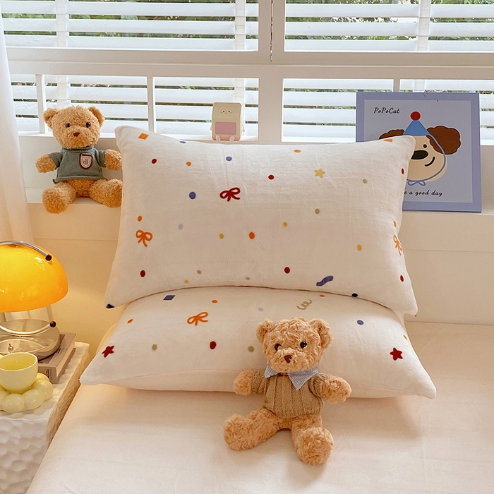 91家纺网 家纺一手货源 找家纺 YYDS网供  2025新款ins风牛奶绒四件套萌趣卡通三件套花卉单被套秋冬软fufu防静电 五彩星空点点