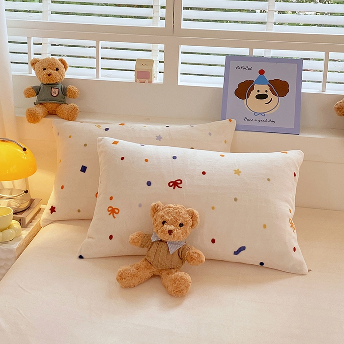 91家纺网 家纺一手货源 找家纺 YYDS网供  2025新款ins风牛奶绒四件套萌趣卡通三件套花卉单被套秋冬软fufu防静电 五彩星空点点