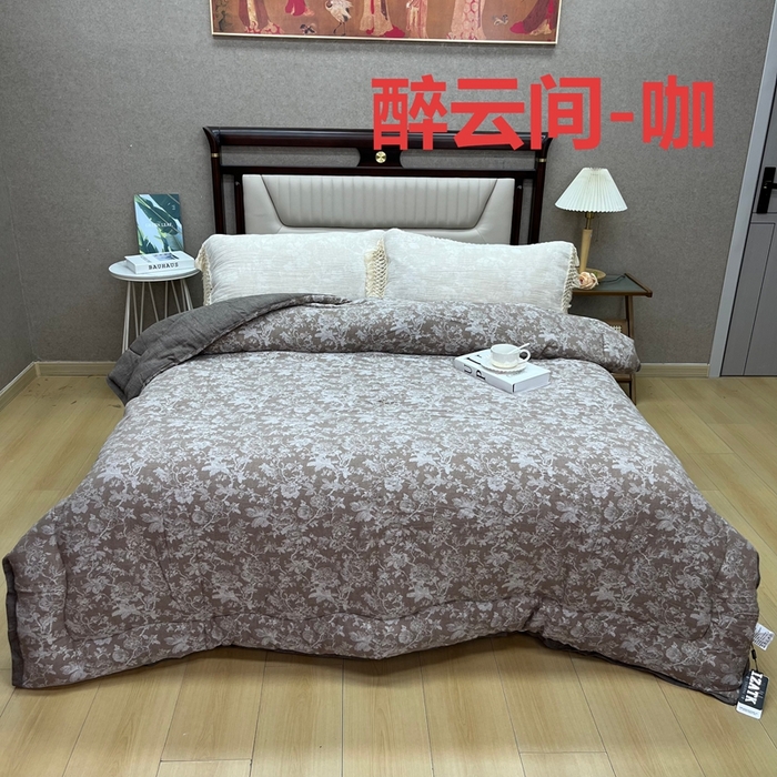 91家纺网 家纺一手货源 找家纺 （总）鲁爱家纺供货 2025新款全棉色织提花秋冬被