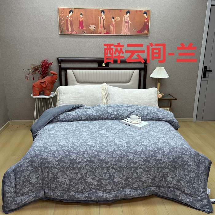 91家纺网 家纺一手货源 找家纺 （总）鲁爱家纺供货 2025新款全棉色织提花秋冬被