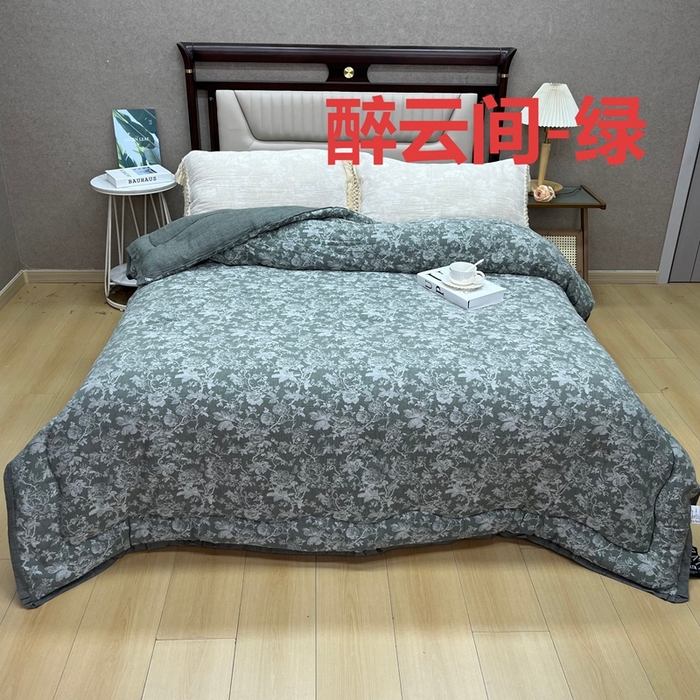 91家纺网 家纺一手货源 找家纺 （总）鲁爱家纺供货 2025新款全棉色织提花秋冬被