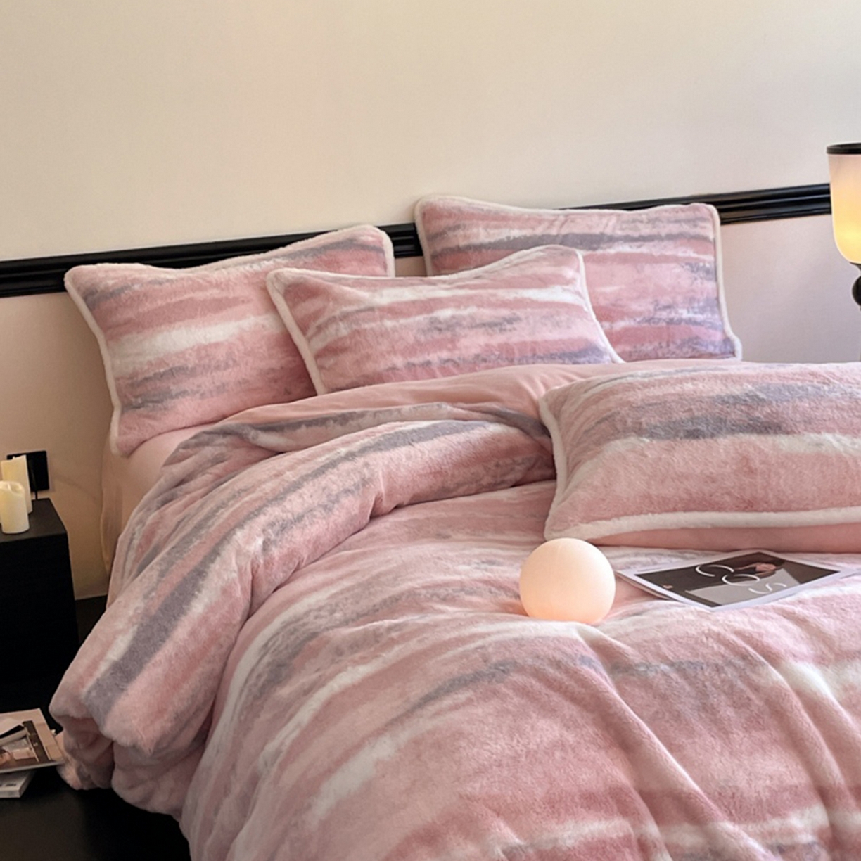 宜代光年 2025新款小米貂兔绒印花牛奶绒保暖四件套 彩云追月