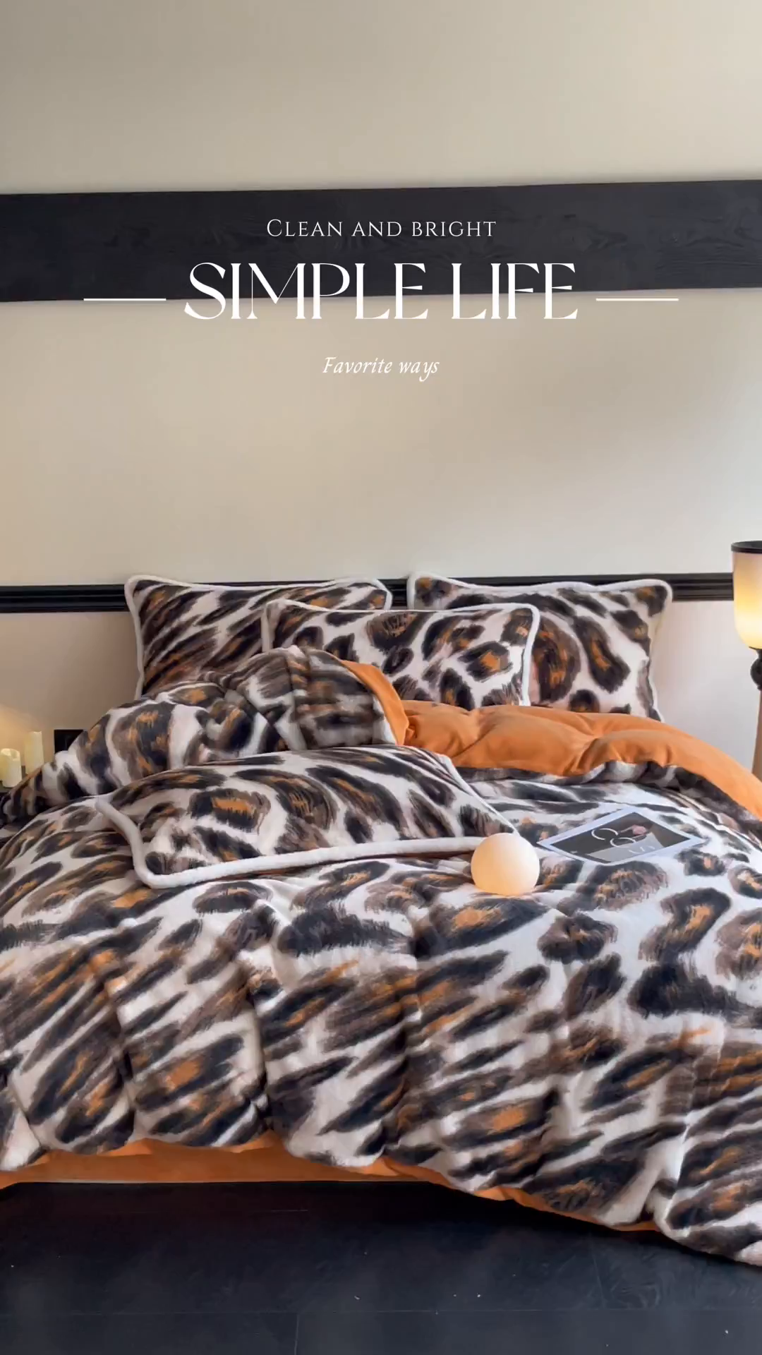 91家纺网 家纺一手货源 找家纺 宜代光年 2025新款小米貂兔绒印花牛奶绒保暖四件套 豹纹-咖