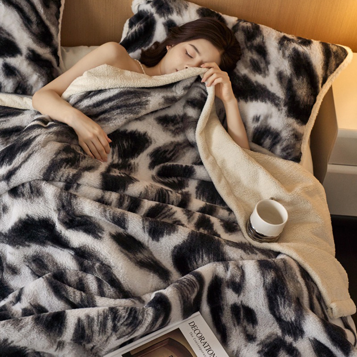 91家纺网 家纺一手货源 找家纺 （总）宜代光年 2025新款小米貂兔绒印花毛毯系列