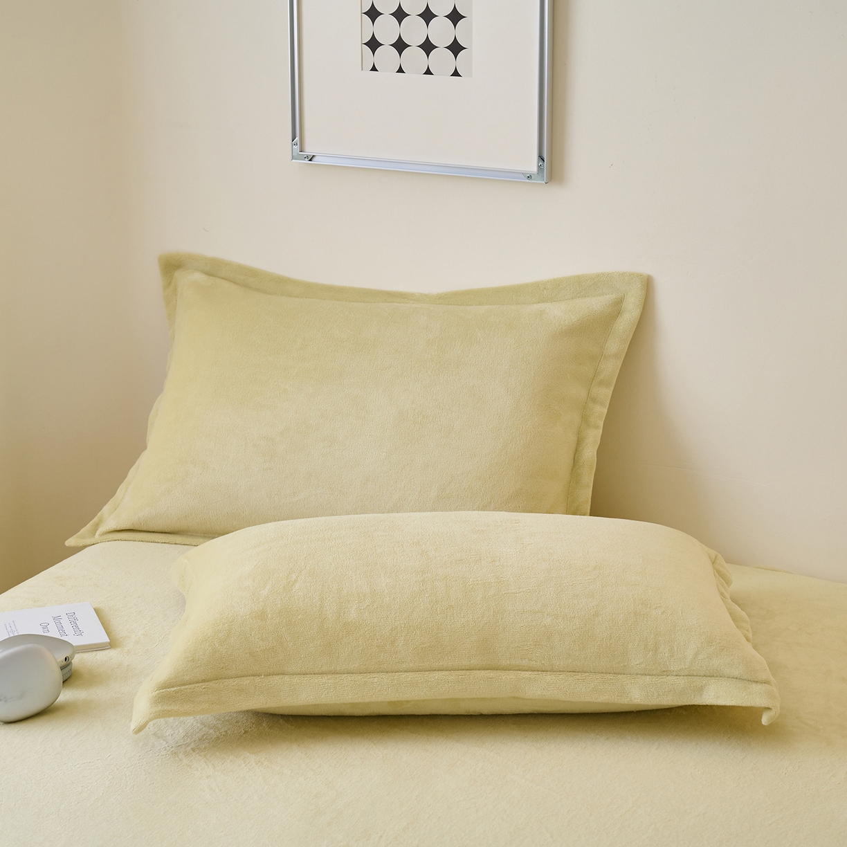 简爱家纺 2025新款高克重牛奶绒枕套 橄榄绿