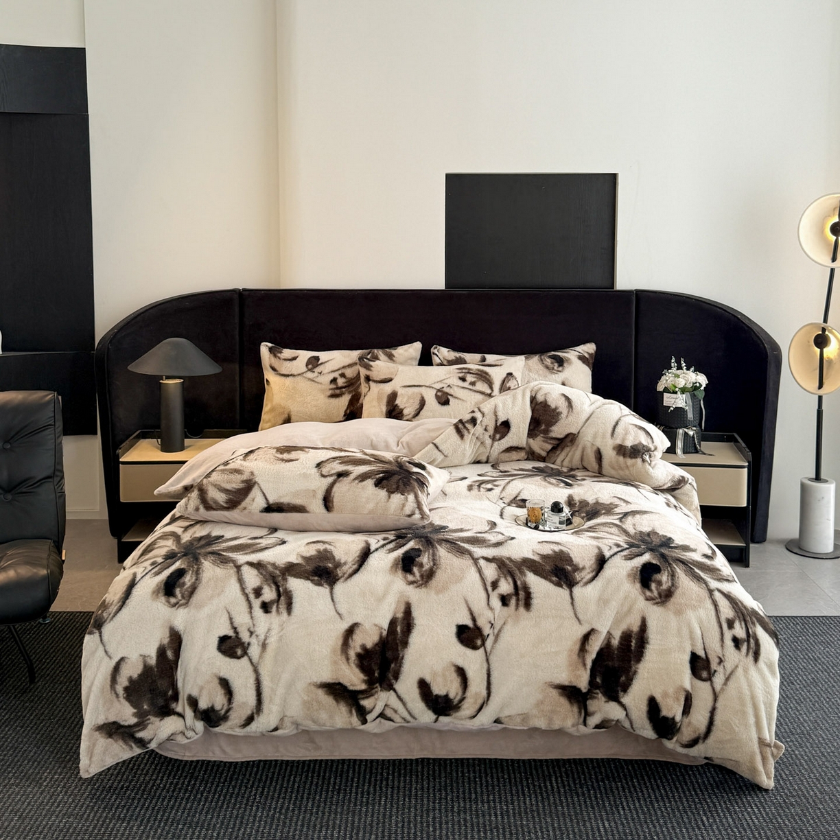 91家纺网 家纺一手货源 找家纺 （总）宜代光年 2025新款小米貂法式中古风印花四件套