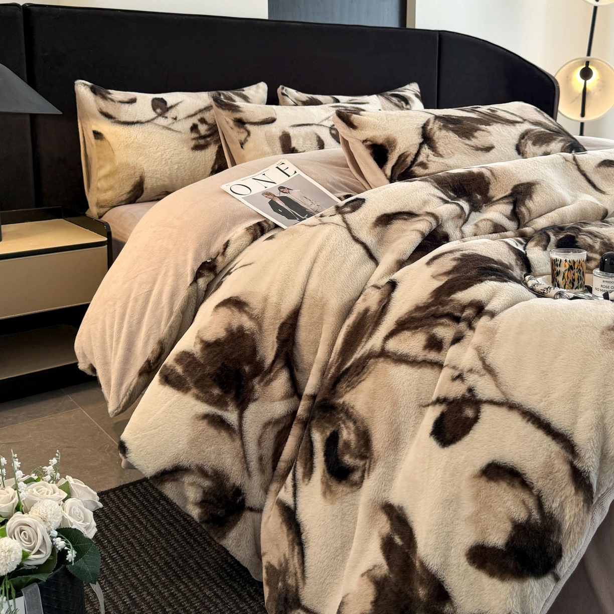 91家纺网 家纺一手货源 找家纺 （总）宜代光年 2025新款小米貂法式中古风印花四件套