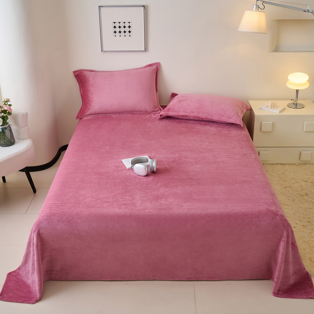 91家纺网 家纺一手货源 找家纺 （总）简爱家纺 2025新款高克重牛奶绒床单系列