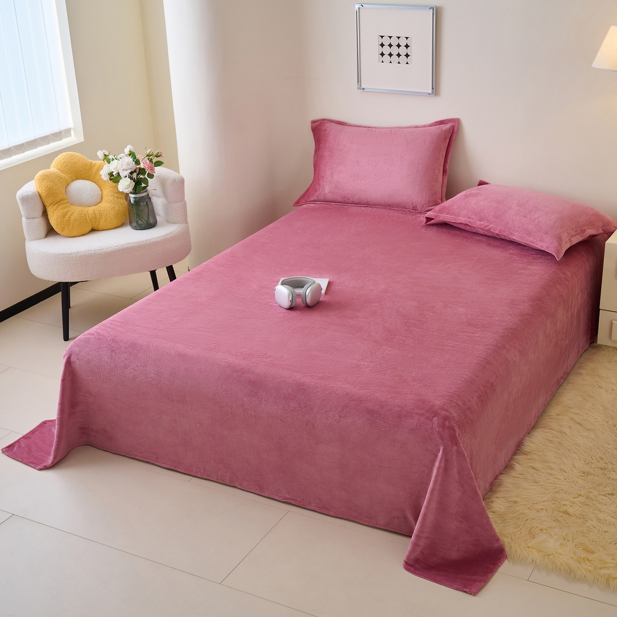 91家纺网 家纺一手货源 找家纺 （总）简爱家纺 2025新款高克重牛奶绒床单系列