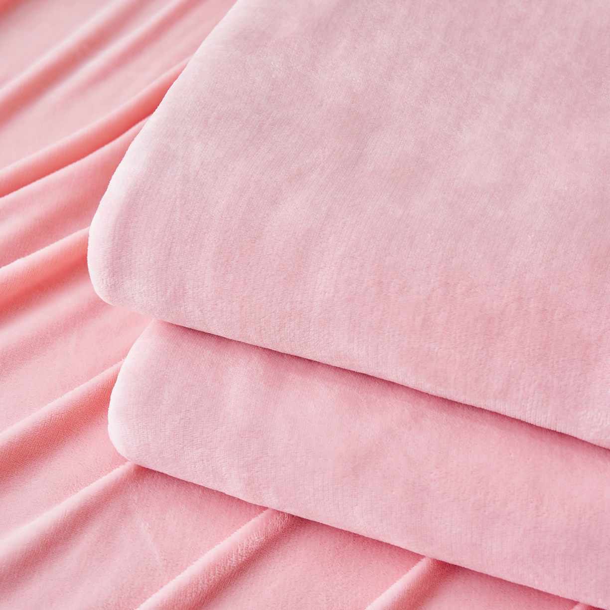 简爱家纺 2025新款高克重牛奶绒床单系列 樱花粉