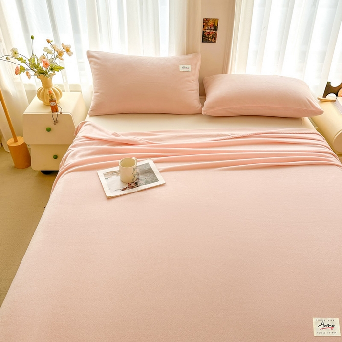 91家纺网 家纺一手货源 找家纺 （总）贝扬思家纺 2025新款牛奶绒纯色单床单-life系列