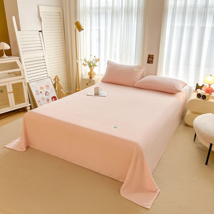 91家纺网 家纺一手货源 找家纺 （总）贝扬思家纺 2025新款牛奶绒纯色单床单-life系列