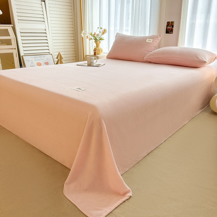 91家纺网 家纺一手货源 找家纺 （总）贝扬思家纺 2025新款牛奶绒纯色单床单-life系列