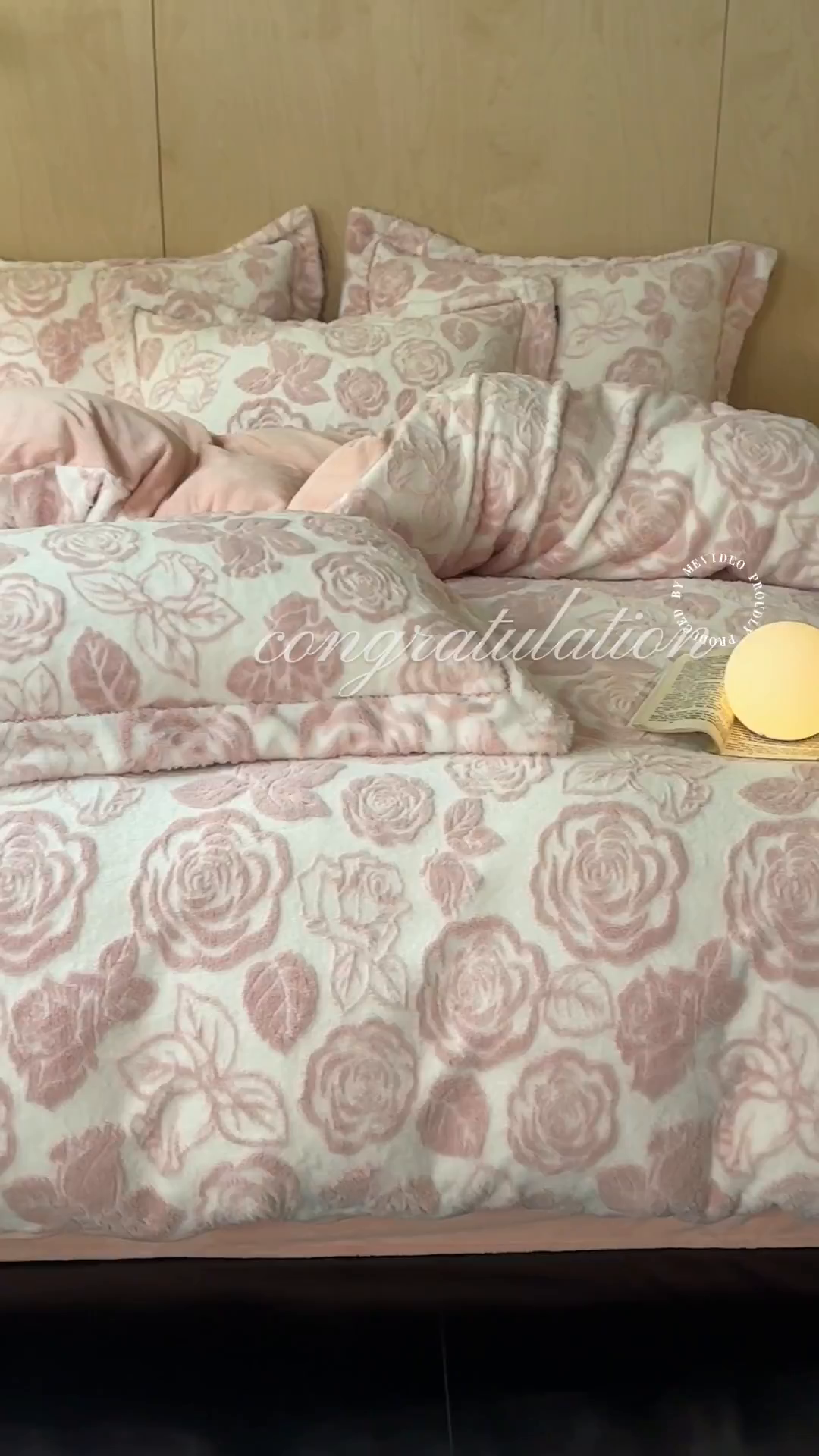 91家纺网 家纺一手货源 找家纺 宜代光年 2025新款兔绒色烂雕花保暖四件套 花恋-粉