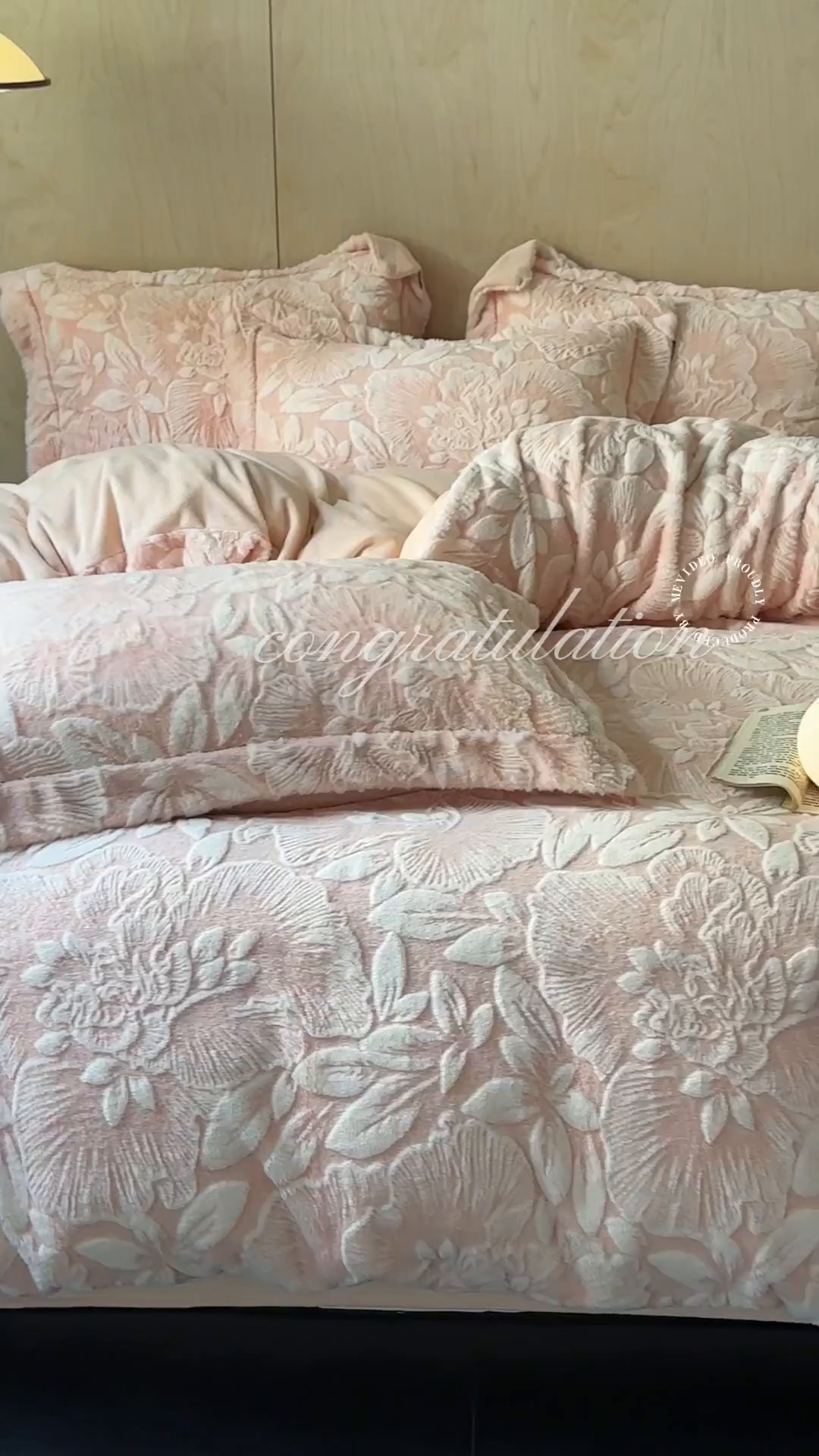 91家纺网 家纺一手货源 找家纺 宜代光年 2025新款兔绒色烂雕花保暖四件套 芳华-玉