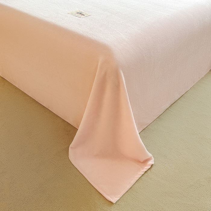 91家纺网 家纺一手货源 找家纺 贝扬思家纺 2025新款牛奶绒纯色单床单-life系列 Life-浅粉