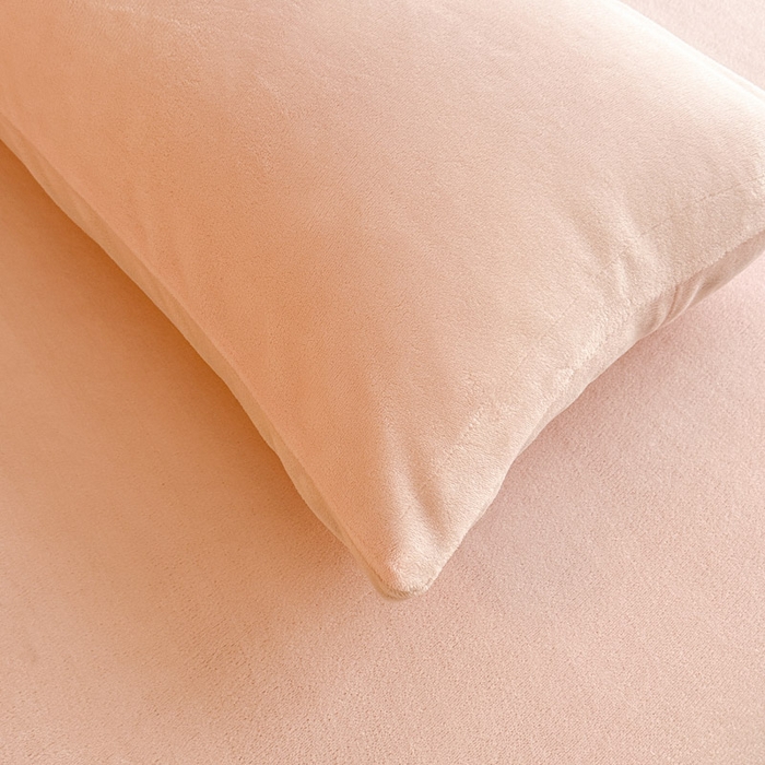 91家纺网 家纺一手货源 找家纺 贝扬思家纺 2025新款牛奶绒纯色单床单-life系列 Life-浅粉