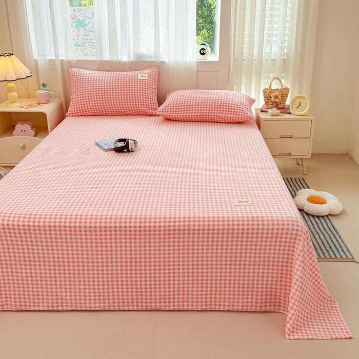 91家纺网 家纺一手货源 找家纺 贝扬思家纺 2025新款牛奶绒纯色单床单-life系列 Life-粉格