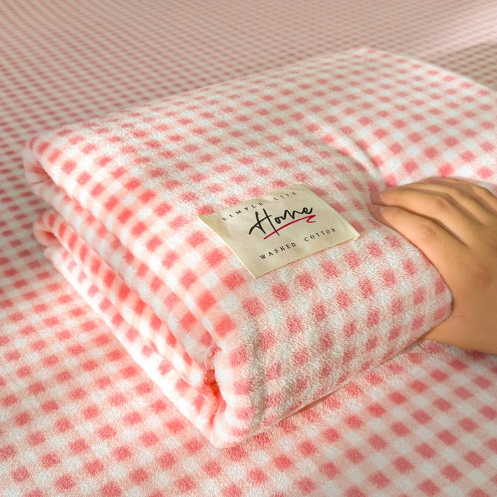 91家纺网 家纺一手货源 找家纺 贝扬思家纺 2025新款牛奶绒纯色单床单-life系列 Life-粉格