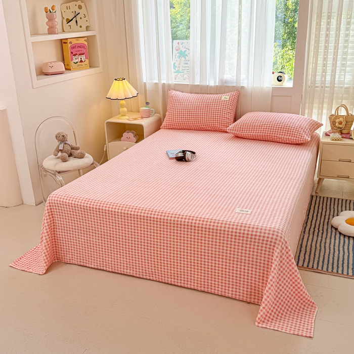 91家纺网 家纺一手货源 找家纺 贝扬思家纺 2025新款牛奶绒纯色单床单-life系列 Life-粉格