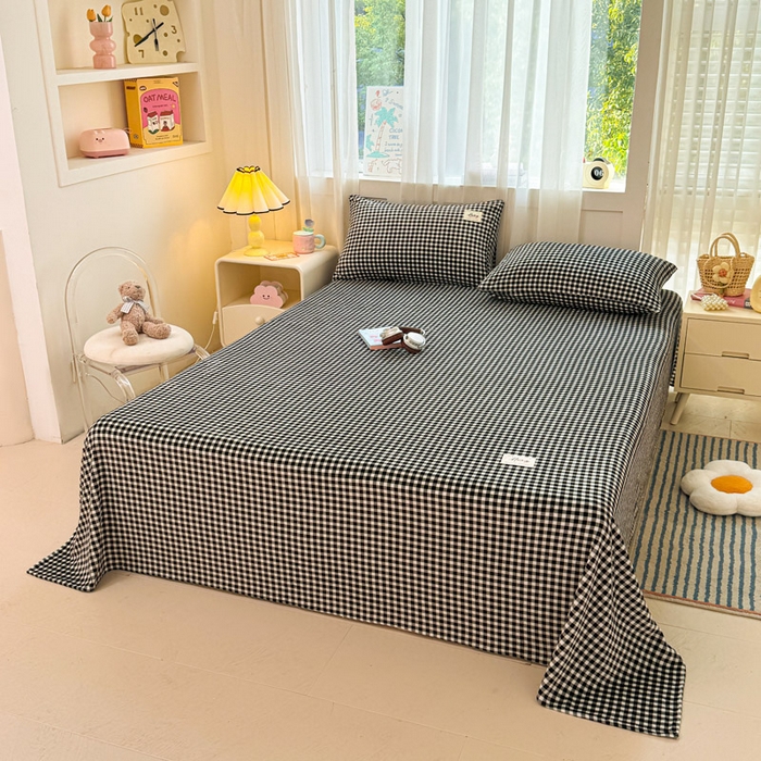 91家纺网 家纺一手货源 找家纺 贝扬思家纺 2025新款牛奶绒纯色单床单-life系列 Life-黑格