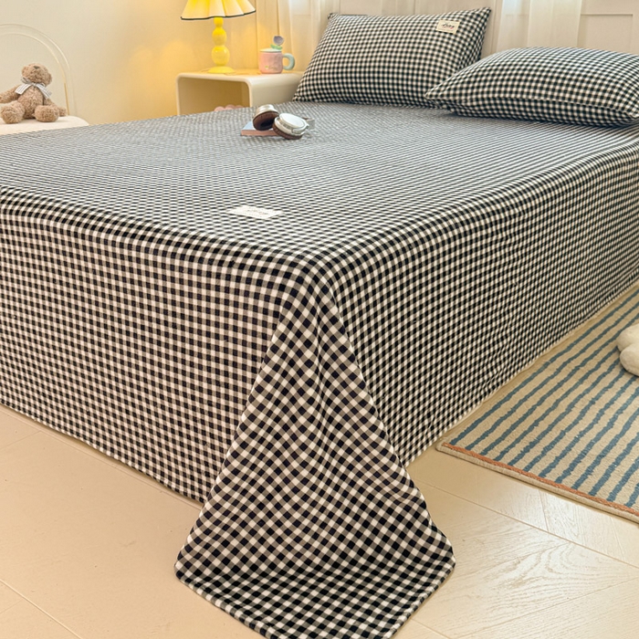 91家纺网 家纺一手货源 找家纺 贝扬思家纺 2025新款牛奶绒纯色单床单-life系列 Life-黑格