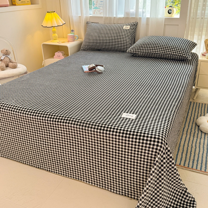 91家纺网 家纺一手货源 找家纺 贝扬思家纺 2025新款牛奶绒纯色单床单-life系列 Life-黑格