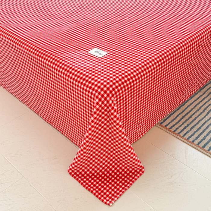 91家纺网 家纺一手货源 找家纺 贝扬思家纺 2025新款牛奶绒纯色单床单-life系列 Life-红格