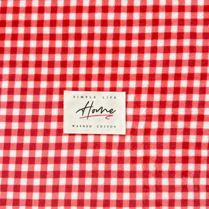 91家纺网 家纺一手货源 找家纺 贝扬思家纺 2025新款牛奶绒纯色单床单-life系列 Life-红格