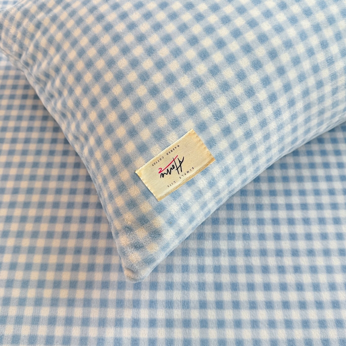 91家纺网 家纺一手货源 找家纺 贝扬思家纺 2025新款牛奶绒纯色单床单-life系列 Life-蓝格