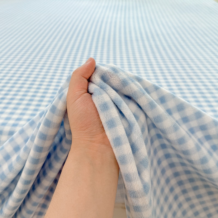 91家纺网 家纺一手货源 找家纺 贝扬思家纺 2025新款牛奶绒纯色单床单-life系列 Life-蓝格