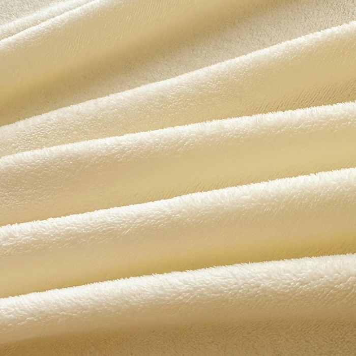 91家纺网 家纺一手货源 找家纺 贝扬思家纺 2025新款牛奶绒纯色单床单-life系列 Life-浅黄