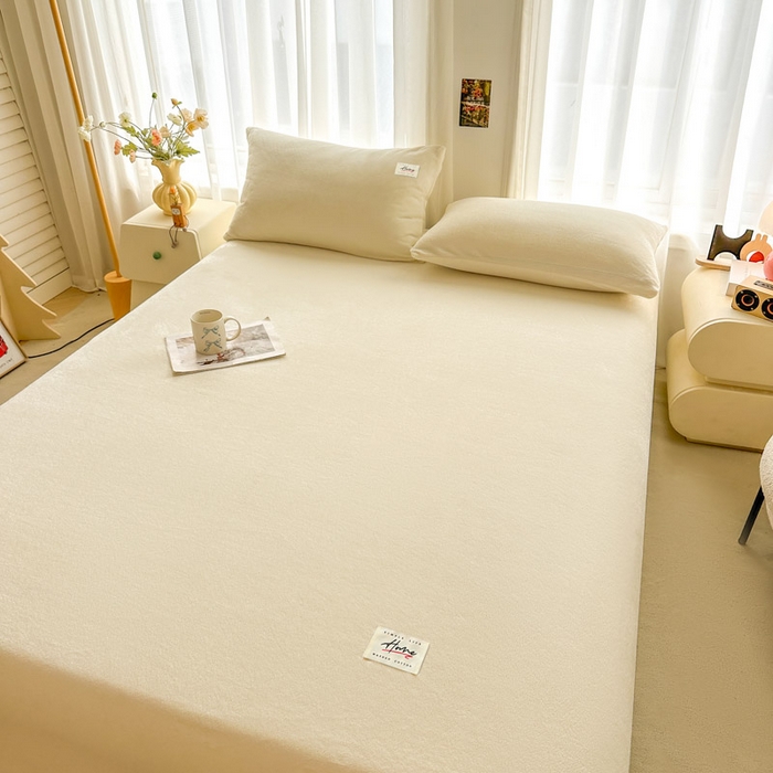 91家纺网 家纺一手货源 找家纺 贝扬思家纺 2025新款牛奶绒纯色单床单-life系列 Life-浅黄