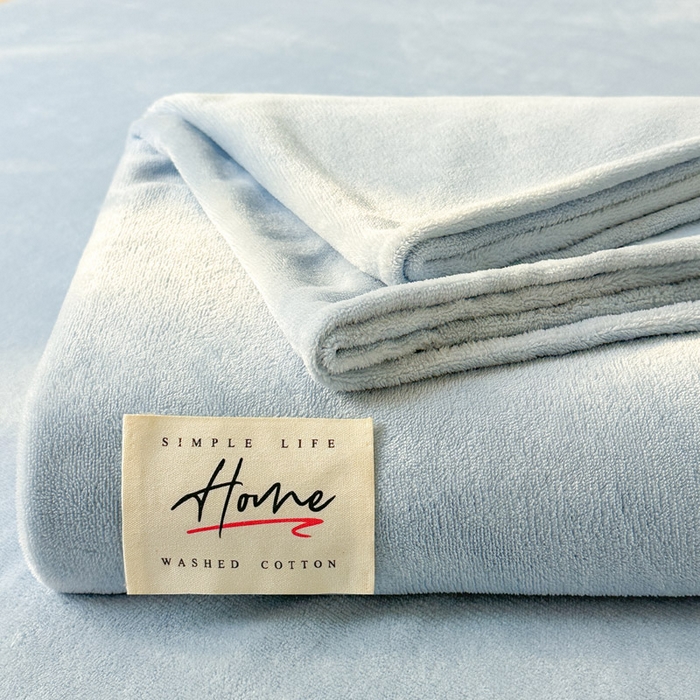 贝扬思家纺 2025新款牛奶绒纯色单床单-life系列 Life-浅蓝