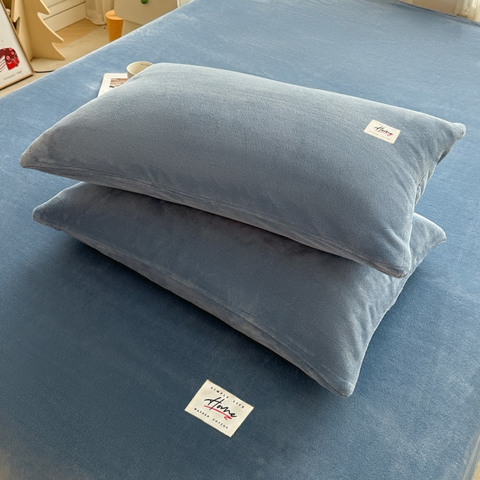 91家纺网 家纺一手货源 找家纺 贝扬思家纺 2025新款牛奶绒纯色单床单-life系列 Life-深蓝