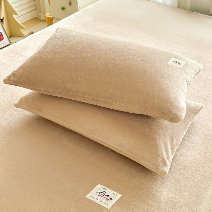 91家纺网 家纺一手货源 找家纺 贝扬思家纺 2025新款牛奶绒纯色单床单-life系列 Life-土咖