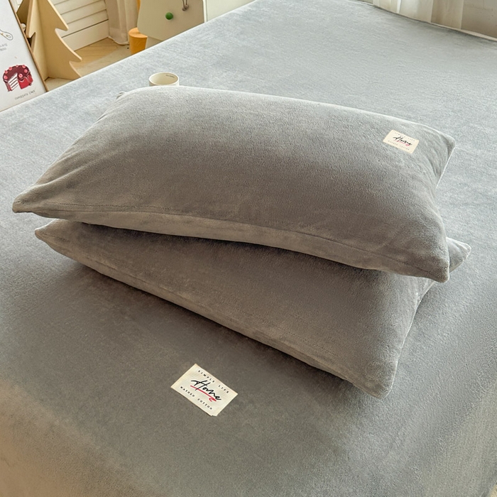 91家纺网 家纺一手货源 找家纺 贝扬思家纺 2025新款牛奶绒纯色单床单-life系列 Life-银灰