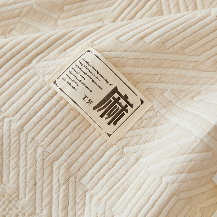 91家纺网 家纺一手货源 找家纺 桂雅居 2025新款棉麻三层纱加厚床盖三件套 （会员减10，最低控价券后298） 哥伦布