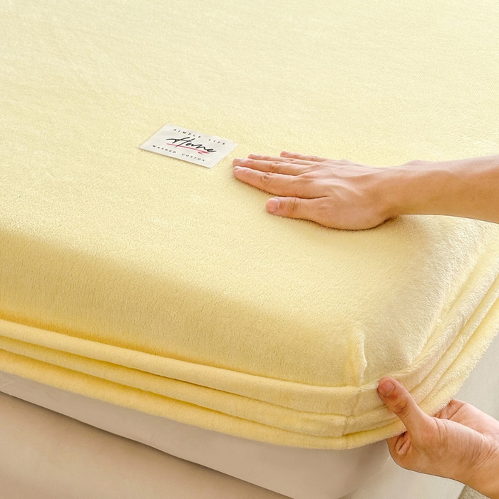 91家纺网 家纺一手货源 找家纺 （总）贝扬思家纺 2025新款牛奶绒纯色单床笠-home系列