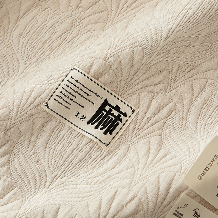 91家纺网 家纺一手货源 找家纺 桂雅居 2025新款棉麻三层纱加厚床盖三件套 （会员减10，最低控价券后298） 如梦