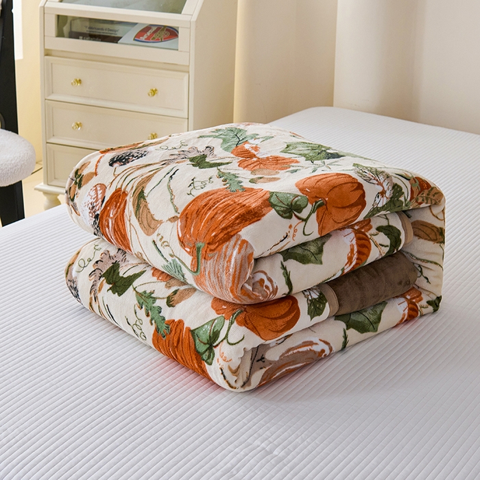 91家纺网 家纺一手货源 找家纺 （总）小鱼儿家纺 2025新款直播爆款AB版石墨烯南瓜被冬被加厚保暖单人双人被子被芯批发一件代发