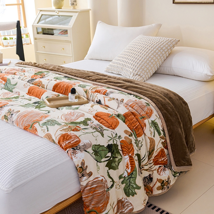 91家纺网 家纺一手货源 找家纺 （总）小鱼儿家纺 2025新款直播爆款AB版石墨烯南瓜被冬被加厚保暖单人双人被子被芯批发一件代发