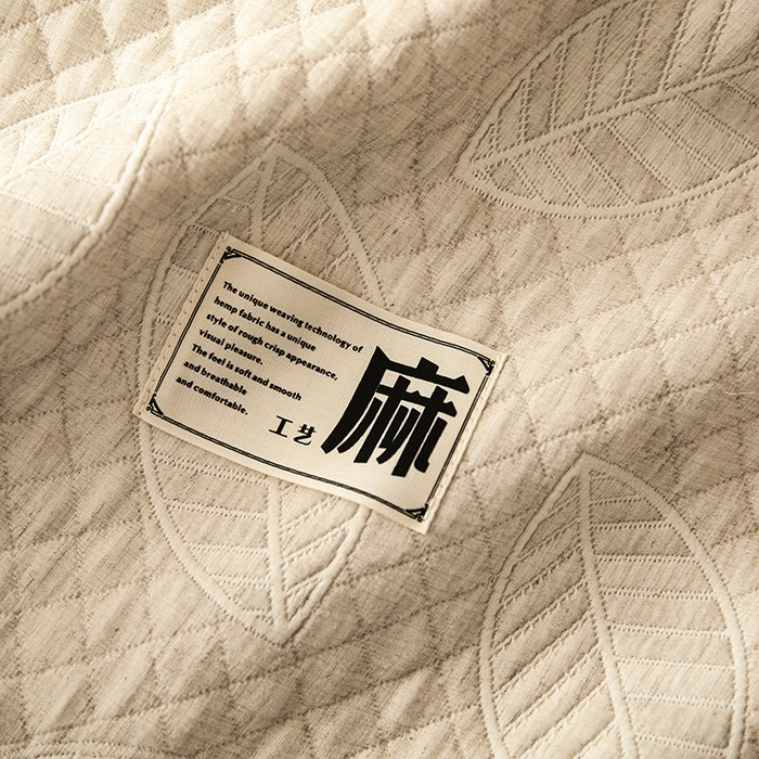 91家纺网 家纺一手货源 找家纺 桂雅居 2025新款棉麻三层纱加厚床盖三件套 （会员减10，最低控价券后298） 叶之峰