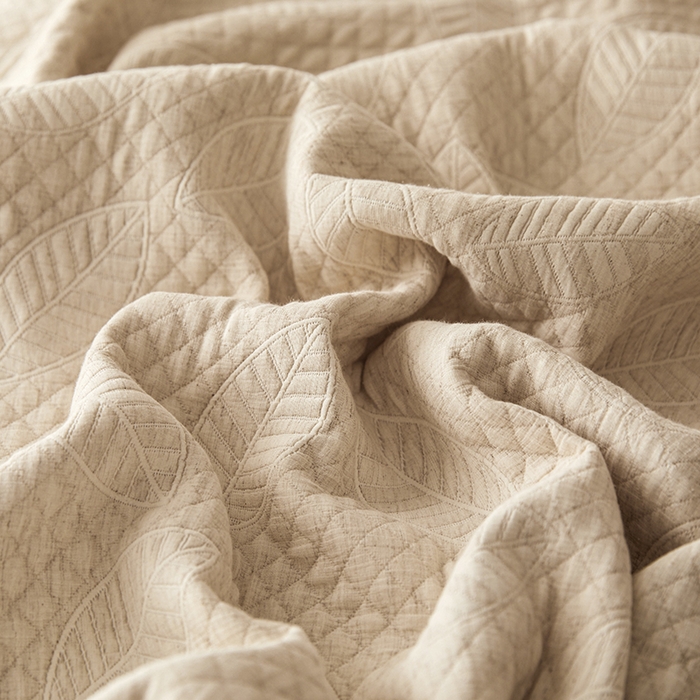 91家纺网 家纺一手货源 找家纺 桂雅居 2025新款棉麻三层纱加厚床盖三件套 （会员减10，最低控价券后298） 叶之峰