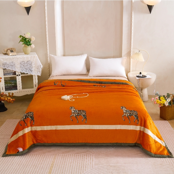 91家纺网 家纺一手货源 找家纺 （总）小鱼儿家纺 2025新款直播爆款AB版双层云貂绒毛毯法莱绒休闲盖毯牛奶绒沙发毯拉舍尔午睡毯空调毯子轻奢风绒毯批发一件代发